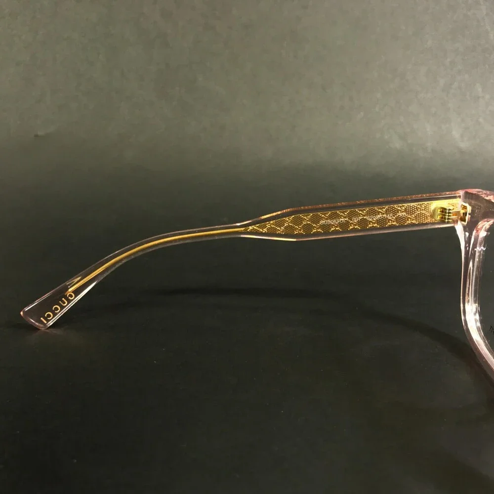 Gucci Eyeglasses Frames GG02067OL 007 Transparent Pink Asian Fit Thick 52-20-145